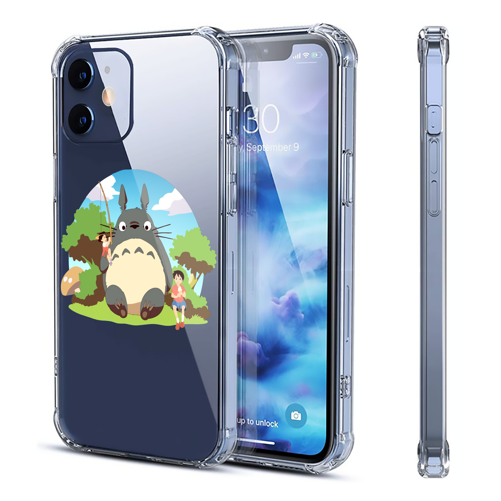 （画像用） となりのトトロ 草壁メイ 草壁サツキ My Neighbor Totoro Satsuki Kusakabe Mei Kusakabe 【iPhone 12シリーズ対応】透明スマホケース（クリアソフトケース）